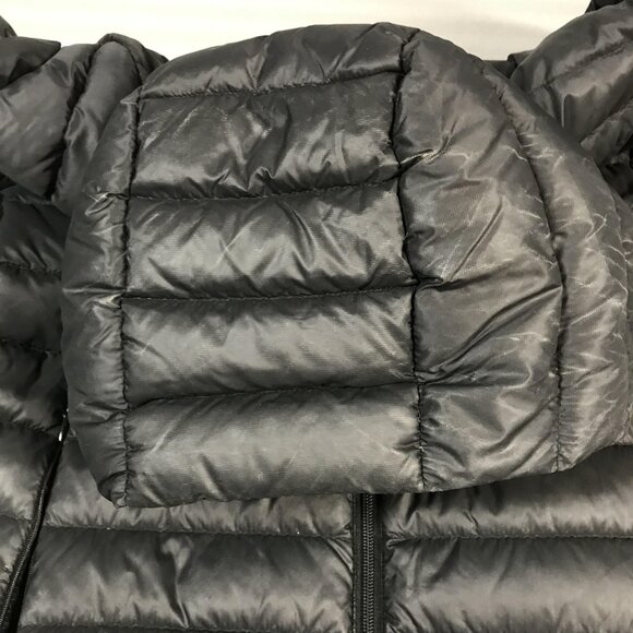 Roots Coat Womens Medium Black Long Hooded Down Puffer Parka Full Zip 90/10 Down - Picture 3 of 9